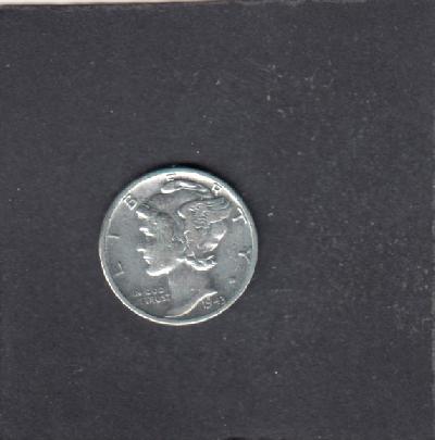 Beschrijving: 1 Dime MERCURY